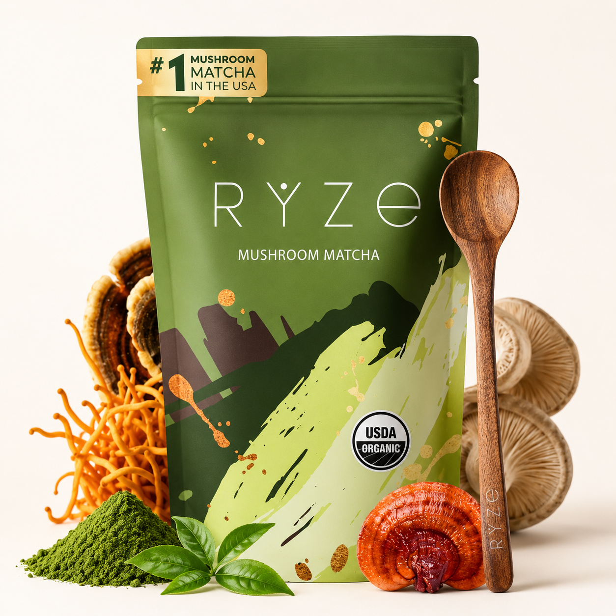 Ingredientes hongos Lion's Mane Chaga Reishi Cordyceps