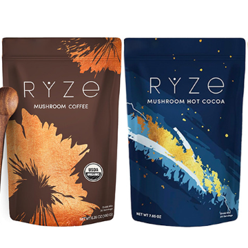RiseUp Coffee vista lateral con ingredientes