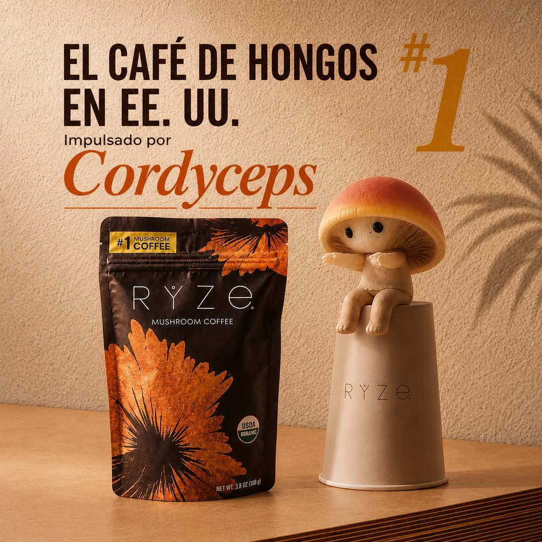 El cafe de hongos numero 1, impulsado por Cordyceps